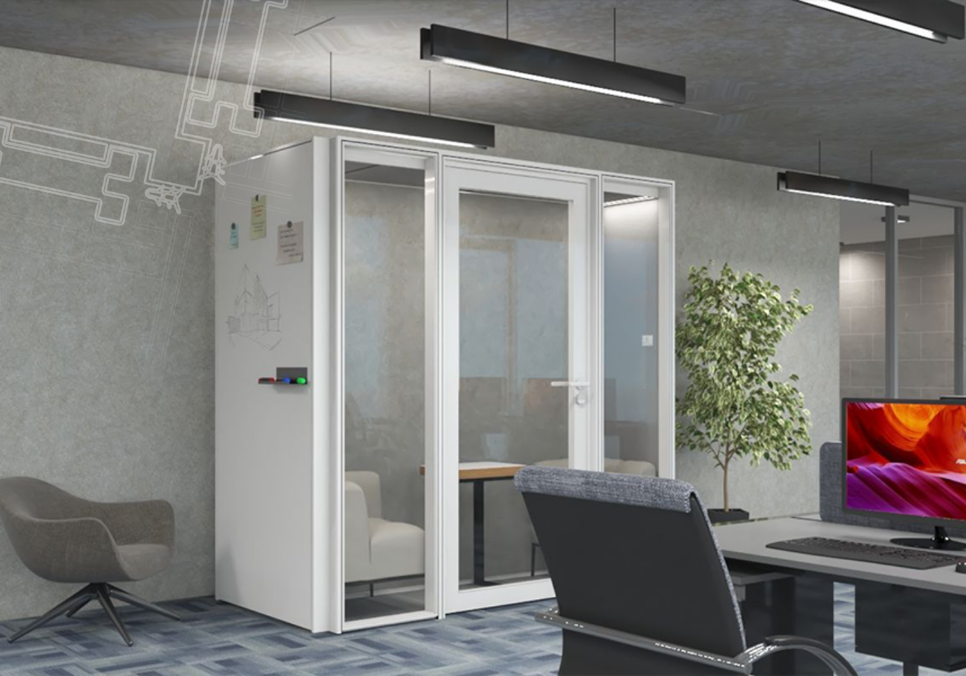 Alno Pod ile Ofislerde Sessiz Alanlar Yaratmak: Akustik Oda ve Focus Room Çözümleri